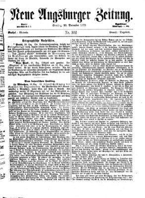 Neue Augsburger Zeitung Dienstag 23. Dezember 1873