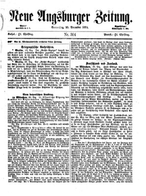 Neue Augsburger Zeitung Donnerstag 25. Dezember 1873