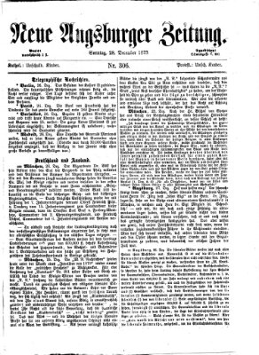 Neue Augsburger Zeitung Sonntag 28. Dezember 1873