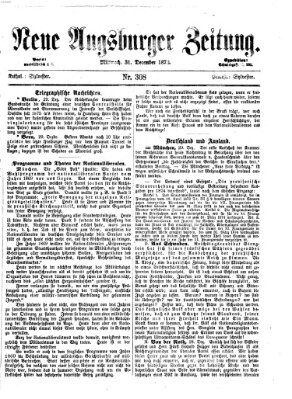 Neue Augsburger Zeitung Mittwoch 31. Dezember 1873