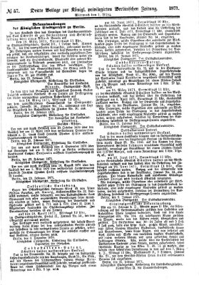 Königlich privilegirte Berlinische Zeitung von Staats- und gelehrten Sachen (Berlinische privilegirte Zeitung) Mittwoch 1. März 1871