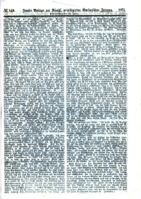 Königlich privilegirte Berlinische Zeitung von Staats- und gelehrten Sachen (Berlinische privilegirte Zeitung) Donnerstag 15. Juni 1871