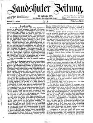 Landshuter Zeitung Sonntag 1. Januar 1871