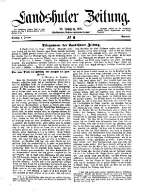 Landshuter Zeitung Dienstag 3. Januar 1871