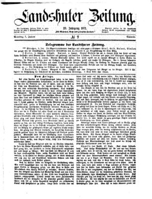 Landshuter Zeitung Samstag 7. Januar 1871