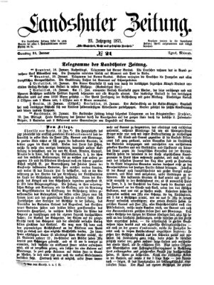 Landshuter Zeitung Samstag 21. Januar 1871