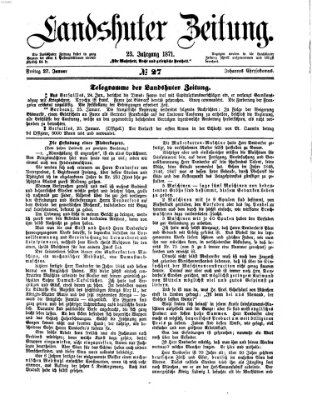 Landshuter Zeitung Freitag 27. Januar 1871