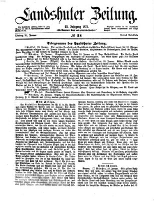 Landshuter Zeitung Dienstag 31. Januar 1871