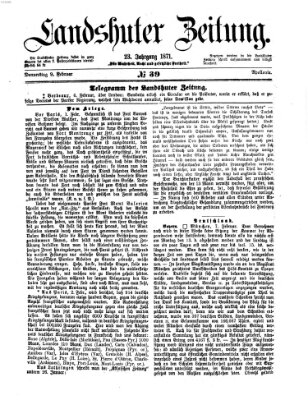 Landshuter Zeitung Donnerstag 9. Februar 1871