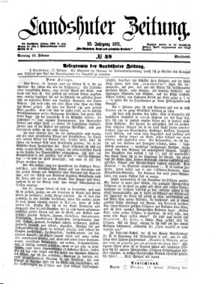 Landshuter Zeitung Sonntag 19. Februar 1871