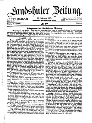 Landshuter Zeitung Dienstag 21. Februar 1871