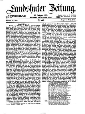 Landshuter Zeitung Sonntag 12. März 1871