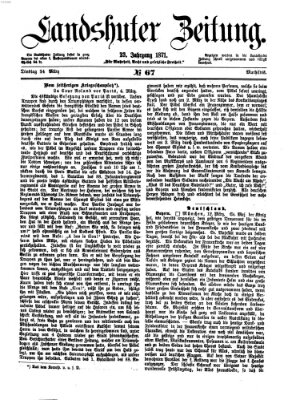 Landshuter Zeitung Dienstag 14. März 1871