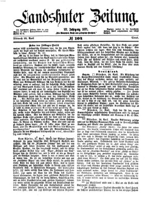 Landshuter Zeitung Mittwoch 26. April 1871