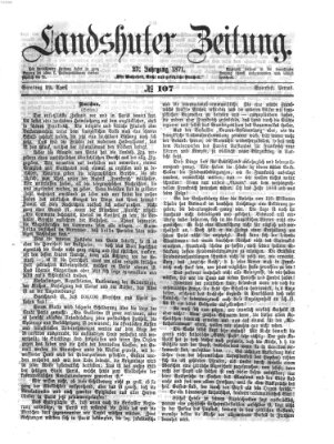 Landshuter Zeitung Samstag 29. April 1871