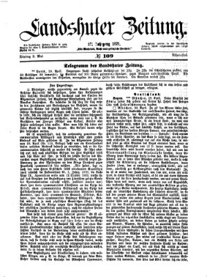 Landshuter Zeitung Dienstag 2. Mai 1871