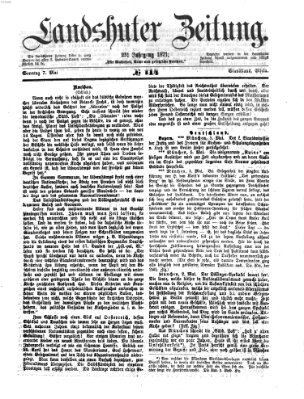 Landshuter Zeitung Sonntag 7. Mai 1871