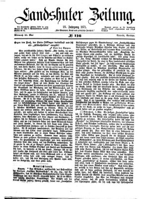 Landshuter Zeitung Mittwoch 10. Mai 1871