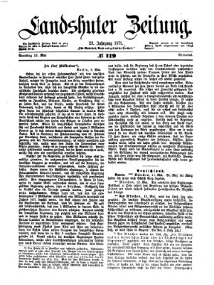 Landshuter Zeitung Samstag 13. Mai 1871