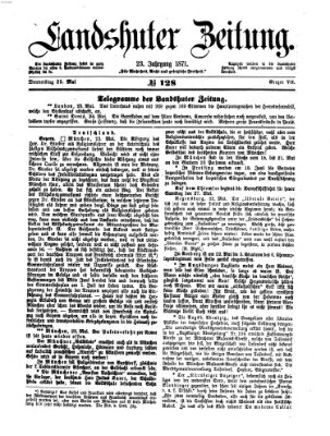 Landshuter Zeitung Donnerstag 25. Mai 1871