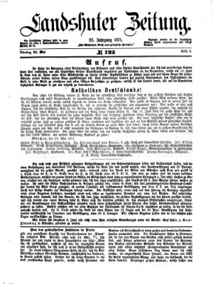 Landshuter Zeitung Dienstag 30. Mai 1871