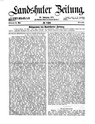 Landshuter Zeitung Mittwoch 31. Mai 1871