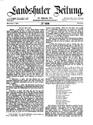 Landshuter Zeitung Mittwoch 7. Juni 1871