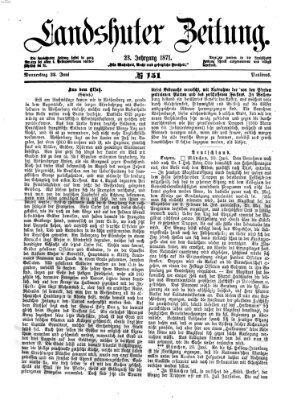 Landshuter Zeitung Donnerstag 22. Juni 1871