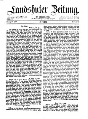 Landshuter Zeitung Freitag 23. Juni 1871