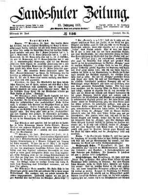 Landshuter Zeitung Mittwoch 28. Juni 1871