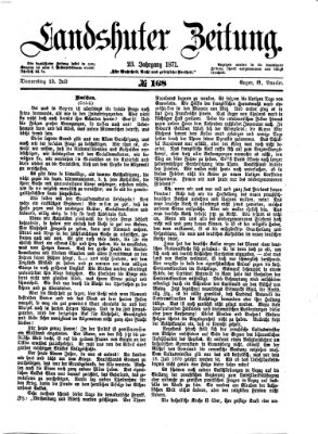 Landshuter Zeitung Donnerstag 13. Juli 1871