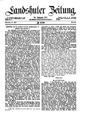 Landshuter Zeitung Samstag 15. Juli 1871