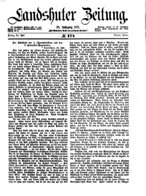 Landshuter Zeitung Freitag 21. Juli 1871