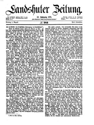 Landshuter Zeitung Dienstag 1. August 1871