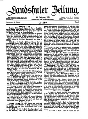 Landshuter Zeitung Donnerstag 3. August 1871