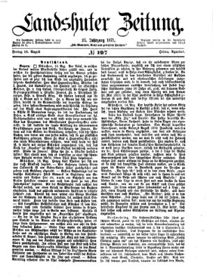 Landshuter Zeitung Freitag 18. August 1871