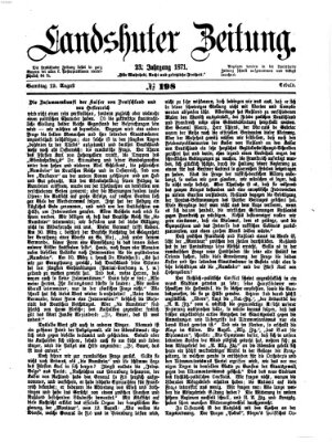 Landshuter Zeitung Samstag 19. August 1871