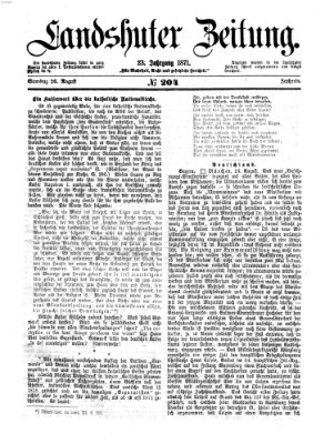 Landshuter Zeitung Samstag 26. August 1871