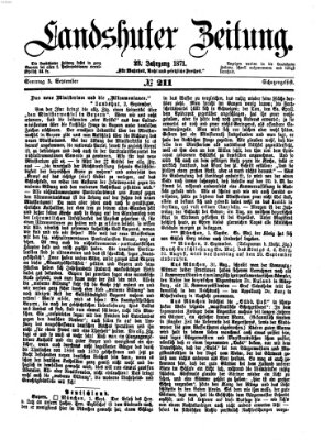 Landshuter Zeitung Sonntag 3. September 1871