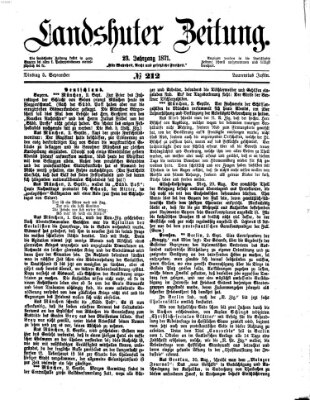 Landshuter Zeitung Dienstag 5. September 1871