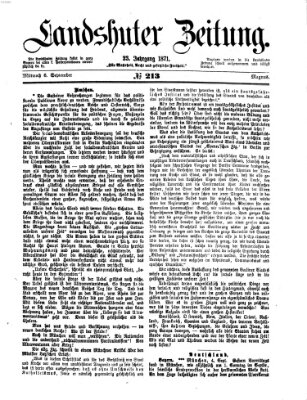 Landshuter Zeitung Mittwoch 6. September 1871