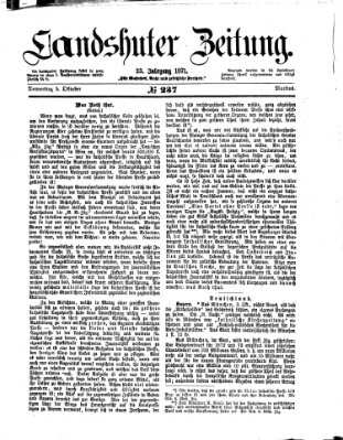 Landshuter Zeitung Donnerstag 5. Oktober 1871