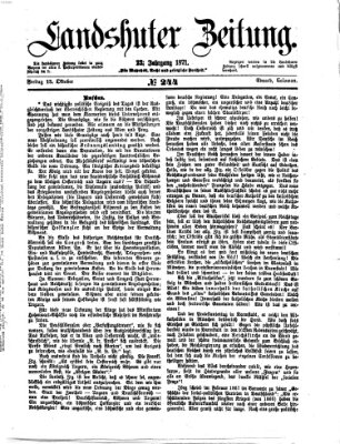 Landshuter Zeitung Freitag 13. Oktober 1871