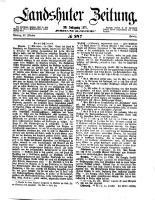 Landshuter Zeitung Dienstag 17. Oktober 1871