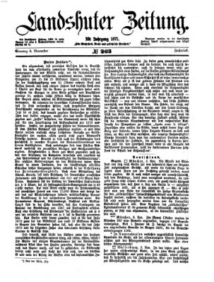 Landshuter Zeitung Sonntag 5. November 1871