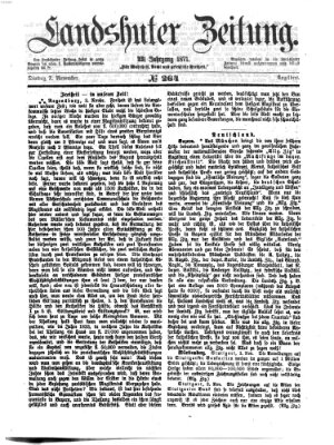 Landshuter Zeitung Dienstag 7. November 1871