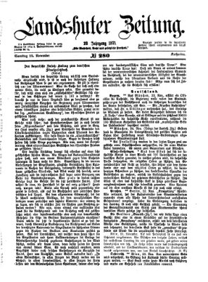 Landshuter Zeitung Samstag 25. November 1871