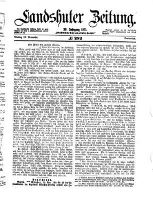 Landshuter Zeitung Dienstag 28. November 1871