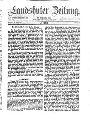 Landshuter Zeitung Mittwoch 6. Dezember 1871