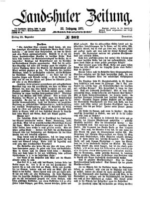 Landshuter Zeitung Freitag 22. Dezember 1871